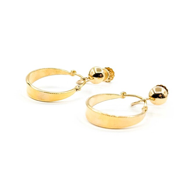 Earrings Door Knocker Screw Post 14ky 1x.75" 4.18g 125092044