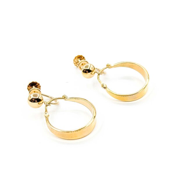 Earrings Door Knocker Screw Post 14ky 1x.75" 4.18g 125092044