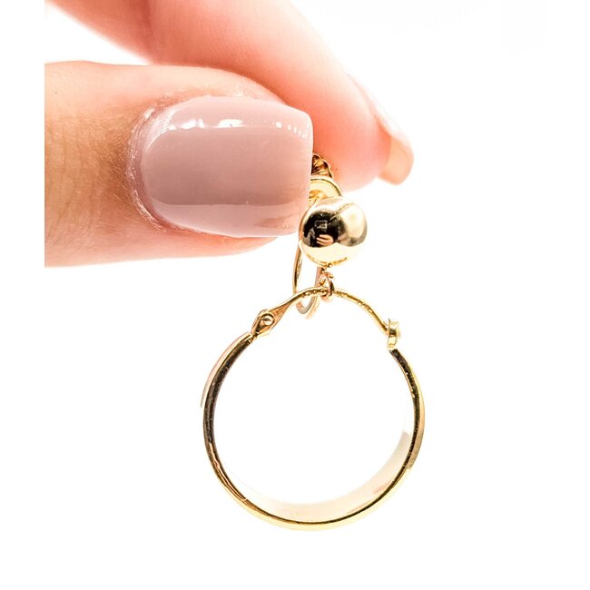 Earrings Door Knocker Screw Post 14ky 1x.75" 4.18g 125092044