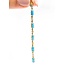 Earrings Stud .18ctw Round Diamonds 1.00ctw Turquoise 14ky 2.75x.12" 4.83g 225090038