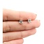 Earrings Stud Screw Back .80ctw Princess Diamonds 14kw 4.2mm 1.11g 125100004