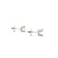 Earrings Stud Screw Back .80ctw Princess Diamonds 14kw 4.2mm 1.11g 125100004