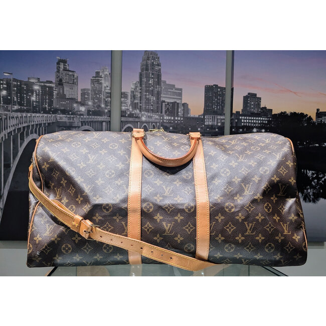 Duffle Louis Vuitton Keepall Bandouliere Monogram 55 125105049
