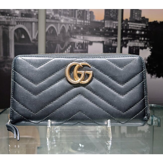 Wallet Gucci Zippy GG Black Leather 125105052