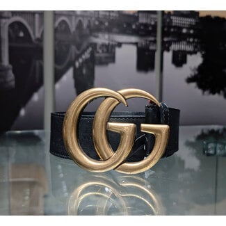 Belt Gucci GG Marmont Wide 32" Black Leather 125105055