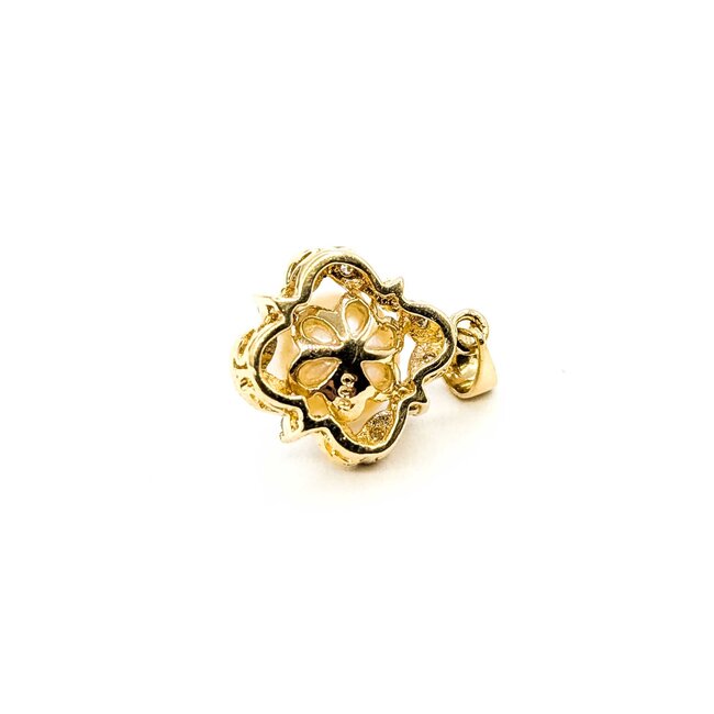 Pendant .02ctw Round Single Cut Diamonds 7.5mm Pearl 14ky 18.5x12mm 1.87g 225080069