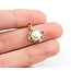 Pendant .02ctw Round Single Cut Diamonds 7.5mm Pearl 14ky 18.5x12mm 1.87g 225080069