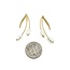Earrings Drop Rice Pearls 14ky 1.39g 225050041