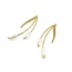 Earrings Drop Rice Pearls 14ky 1.39g 225050041