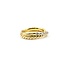 Ring David Yurman Crossover 2-Band .25ctw Round Diamonds 18ky Sz5 5.2g 125090031