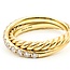 Ring David Yurman Crossover 2-Band .25ctw Round Diamonds 18ky Sz5 5.2g 125090031