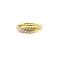Ring David Yurman Crossover 2-Band .25ctw Round Diamonds 18ky Sz5 5.2g 125090031