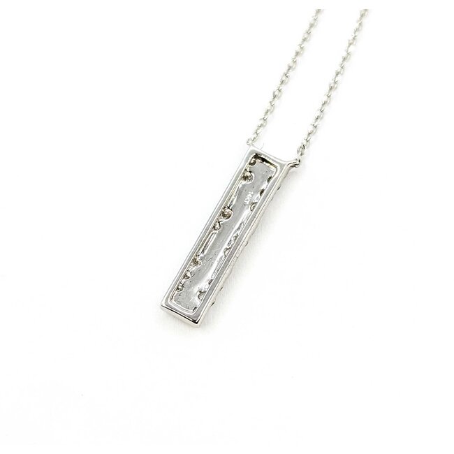 Necklace Bar 0.2ctw Round Diamonds 14kw .75x.2" 15.5-16.5-17.5" 1.96g 125090038