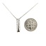 Necklace Bar 0.2ctw Round Diamonds 14kw .75x.2" 15.5-16.5-17.5" 1.96g 125090038