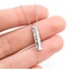 Necklace Bar 0.2ctw Round Diamonds 14kw .75x.2" 15.5-16.5-17.5" 1.96g 125090038