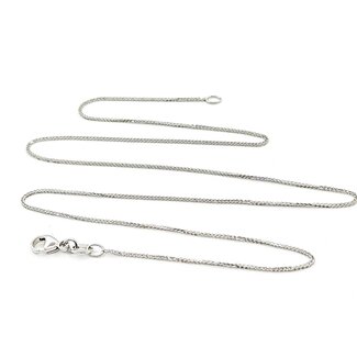 Necklace Wheat Link Lobster Clasp 950pt .8mm 18" 2.94g 125092019