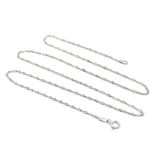 Necklace Rope Link Spring Clasp 14kw 1.3mm 18" 1.26g 125092025