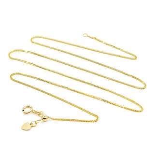 Necklace Adjustable Length Foxtail Link Spring Clasp 10ky .8mm 24" 2.2g 125092021