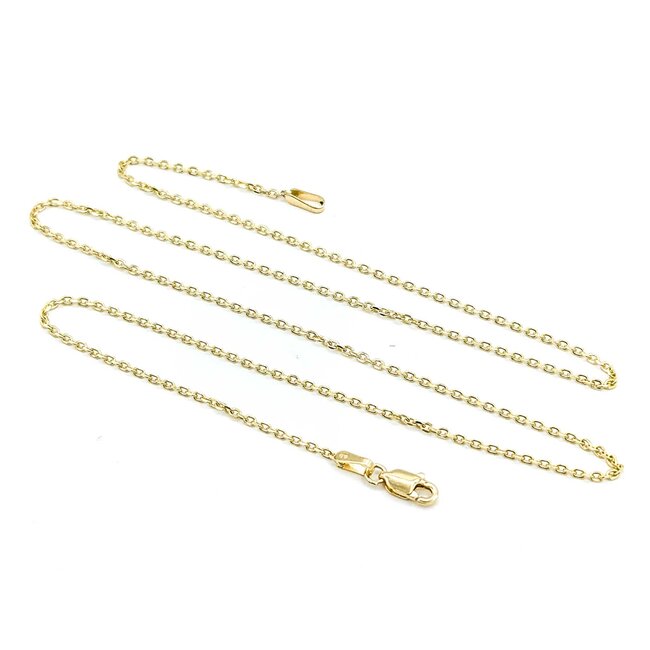 Necklace Rolo Link Lobster Clasp 14ky 1.45mm 18" 2.93g 125092026