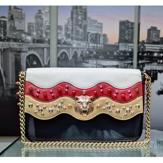 Handbag Louis Vuitton Animalier Nappa Studded Tiger White/Red/Black Leather 125105065