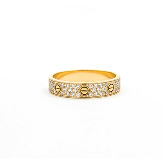 Ring Engagement Cartier Love .31ctw Round Diamonds 18ky 4mm Sz10.75 5.54g 225100099