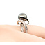Ring .42ctw Diamonds 9.5mm Tahitian Pearl 14kw Sz6 122120144