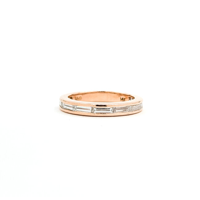 Ring .90ctw Baguette Diamonds 14kr 3.2mm Sz4.5 2.7g 225090046