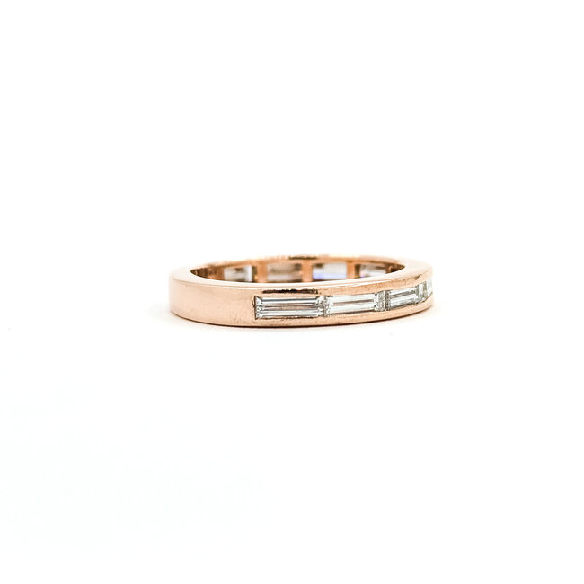 Ring .90ctw Baguette Diamonds 14kr 3.2mm Sz4.5 2.7g 225090046