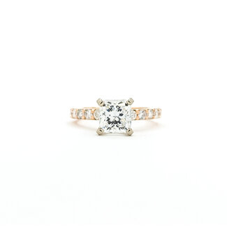 Ring 1.50ct Cut-Cornered Square Modified Brilliant Diamond GIA 6157639110 .50ctw Diamonds 14kr 2.3mm Sz4.5 2.93g 225090044