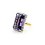 Ring 1.35ctw Round Diamonds 12.5ct Purple Amethyst 14tt 1.05x.75" Sz9 18.01g 225090034