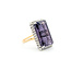 Ring 1.35ctw Round Diamonds 12.5ct Purple Amethyst 14tt 1.05x.75" Sz9 18.01g 225090034