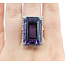 Ring 1.35ctw Round Diamonds 12.5ct Purple Amethyst 14tt 1.05x.75" Sz9 18.01g 225090034