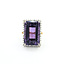 Ring 1.35ctw Round Diamonds 12.5ct Purple Amethyst 14tt 1.05x.75" Sz9 18.01g 225090034