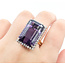 Ring 1.35ctw Round Diamonds 12.5ct Purple Amethyst 14tt 1.05x.75" Sz9 18.01g 225090034