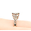 Ring Illusion 1.00ctw Princess & Round Diamonds 10kw 8x8mm Sz8.5 3.32g 125100001