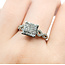 Ring Illusion 1.00ctw Princess & Round Diamonds 10kw 8x8mm Sz8.5 3.32g 125100001