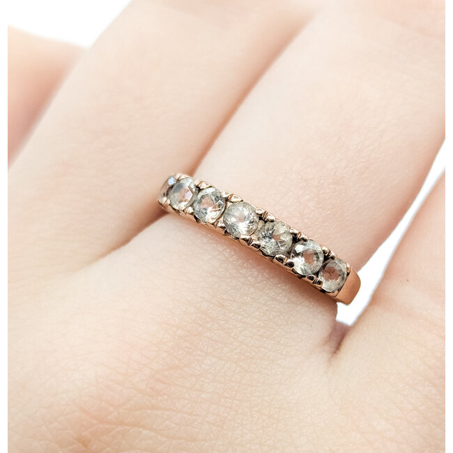 Ring 7-Stone .75ctw Morganite 10kr 3.5mm sz7 2.57g 125090035