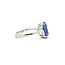 Ring 3-Stone .30ctw Trillion Diamonds 4.98ct Blue Sapphire 18kw 2.2mm Sz6.5 4.10g 125090010