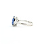 Ring 3-Stone .30ctw Trillion Diamonds 2.52ct Blue Sapphire 18kw 2.2mm Sz6.5 4.10g 125090010