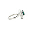 Ring By-pass .22ctw Round & Marquise Diamonds 2.5ct Green Tourmaline 900pt 15mm Sz8.5 7.21g 125090015