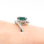 Ring By-pass .22ctw Round & Marquise Diamonds 2.5ct Green Tourmaline 900pt 15mm Sz8.5 7.21g 125090015