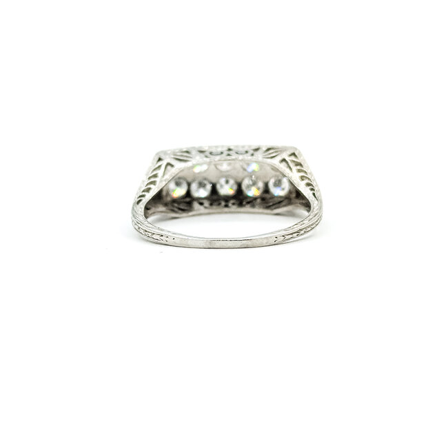 Ring .65ctw Round Diamonds Platinum 6.85mm Sz7.25 3.9g 225090042