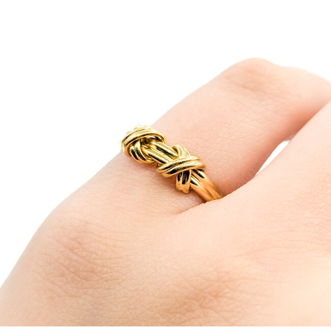 Ring Tiffany & Co. Knot 18ky 2.85mm Sz4.5 3.4g 125102004