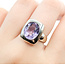 Ring Modern 5ct Light Purple Amethyst 18kw .6x.5" Sz7 8.05g 125090028