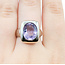Ring Modern 5ct Light Purple Amethyst 18kw .6x.5" Sz7 8.05g 125090028