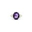 Ring .50ctw Round Diamonds 1.75ct Purple Amethyst 14kw 3mm Sz7 5.57g 225090035