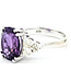 Ring .50ctw Round Diamonds 1.75ct Purple Amethyst 14kw 3mm Sz7 5.57g 225090035