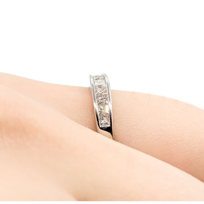 Ring .35ctw Princess Diamonds 14kw Sz5.25 2.6g 225080087