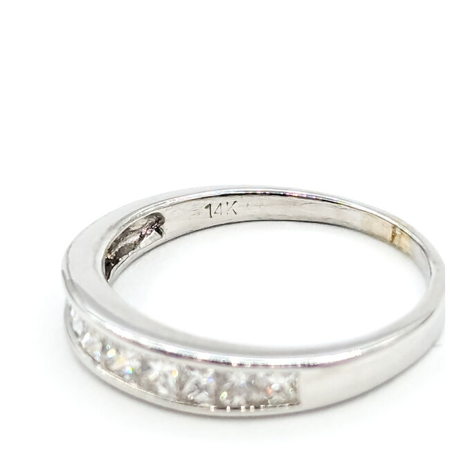 Ring .35ctw Princess Diamonds 14kw Sz5.25 2.6g 225080087