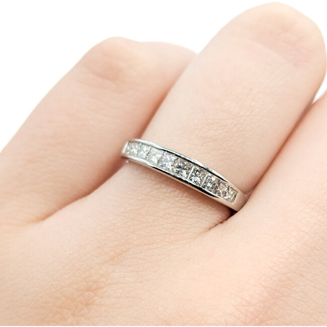 Ring .35ctw Princess Diamonds 14kw Sz5.25 2.6g 225080087